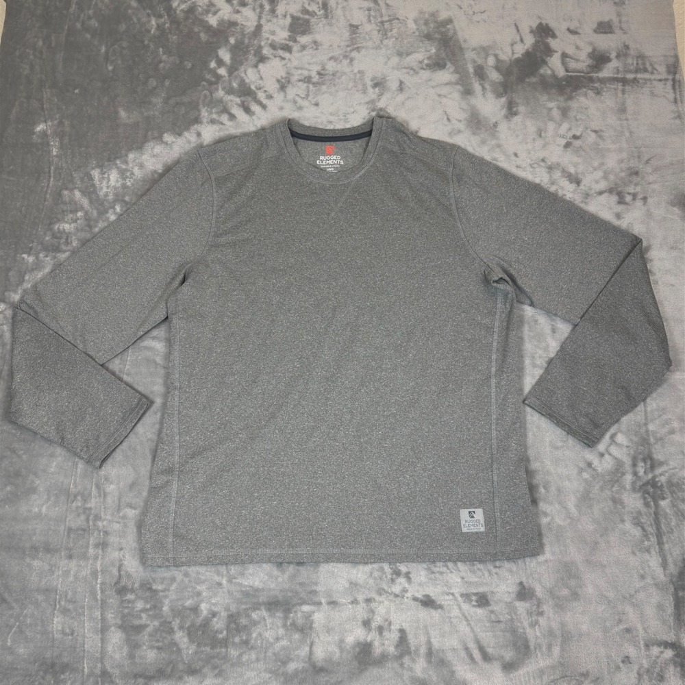 Rugged Elements Long Sleeve Shirt Mens Large Gray Durable Utility Active Top